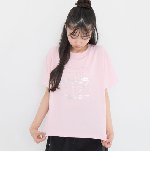 【別注】ハートロゴ箔プリントTシャツ