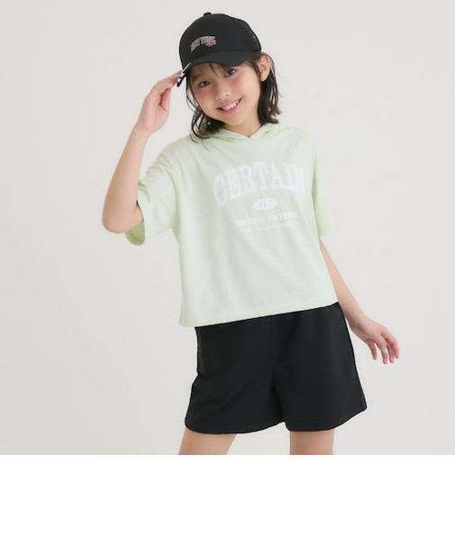 【接触冷感】半袖パーカー+ハーフパンツセット