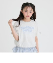 【接触冷感】袖あきリボン半袖Tシャツ