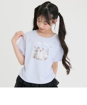 【接触冷感】ねこフォトドロスト半袖Tシャツ