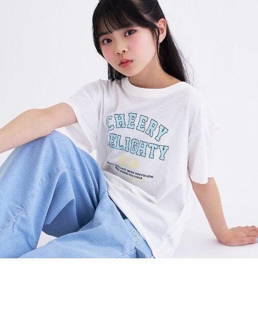 【デイリープライス】【綿100%】カレッジプリント半袖Tシャツ