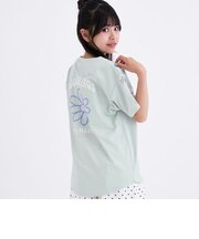 【接触冷感】袖メッシュ切替チュニック半袖T