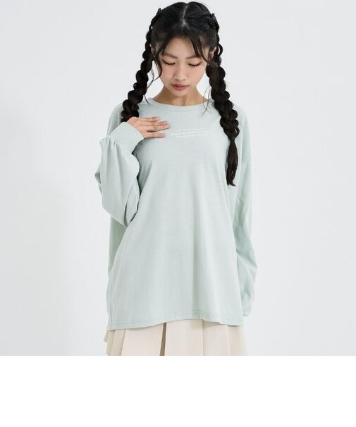 【別注】リブつきバックプリントビッグロンT