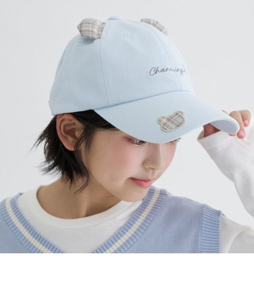 チェックベア　ローキャップ