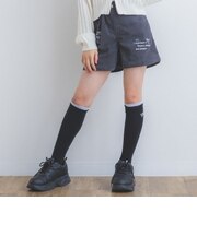 レタリング刺繍コーデュロイショートパンツ