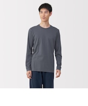 紳士 あったか綿 厚手 クルーネック長袖Tシャツ