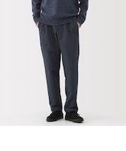紳士 防風裏起毛ストレッチテーパードパンツ