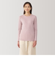 婦人 あったか綿 厚手 クルーネック長袖Tシャツ