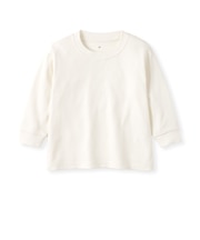 ベビー　あたまするっと両面起毛クルーネック長袖Ｔシャツ