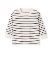 ベビー　あたまするっと両面起毛クルーネック長袖Ｔシャツ