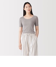 婦人 あったか綿 半袖Tシャツ