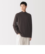 紳士 起毛天竺編みハイネック長袖Tシャツ