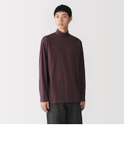 紳士 起毛天竺編みハイネック長袖Tシャツ