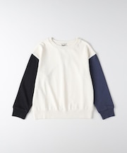 Refurbish(リファービッシュ)【キッズ】袖配色スウェットプルオーバー