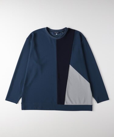 BACK NUMBER(バックナンバー)【メンズ】梨地切替ロングスリーブTシャツ