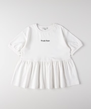 VIVIAN BLUE(ヴィヴィアンブルー)ワンポイント刺繍ペプラムTシャツ