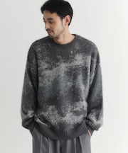BACK NUMBER(バックナンバー)【メンズ】シャギーニットグラデーションクルーネックセーター