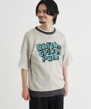 Refurbish(リファービッシュ)グラフィックロゴジャガードニットTシャツ