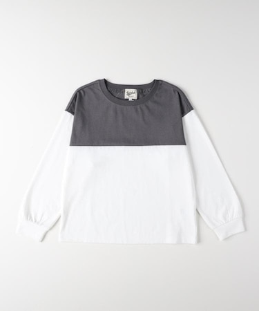 Refurbish(リファービッシュ)【キッズ】フットボール切替長袖Tシャツ