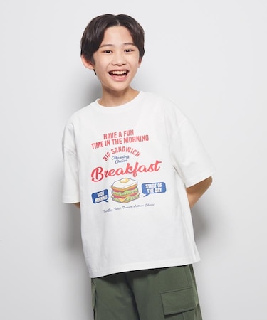 Refurbish(リファービッシュ)フードプリントTシャツ