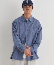《さらっと羽織れる/1枚で決まる)》ブロードチェックビッグシャツ
