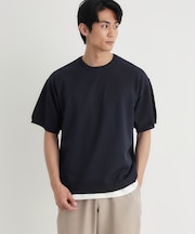 BACK NUMBER(バックナンバー)和紙ニットクルーネックプルオーバー