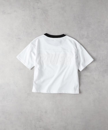 VIVIAN BLUE(ヴィヴィアンブルー)【キッズ】メッシュアップリケ短丈Tシャツ