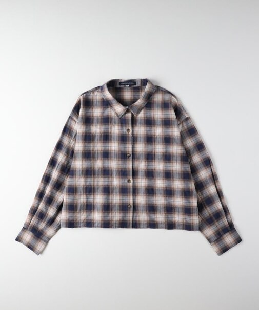 HONEYSUCKLE ROSE(ハニーサックルローズ)【レディース】チェックショートシャツ (お手入れ楽/トレンド)