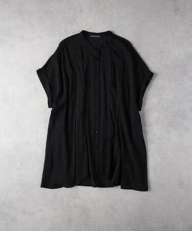 HONEYSUCKLE ROSE(ハニーサックルローズ)【レディース】【すっきり見え】タックシアーチュニック(着丈長め/体型カバー/寒暖差対策)