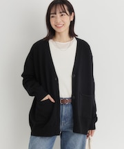 コットン混Vネックカーディガン