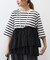 HONEYSUCKLE ROSE(ハニーサックルローズ)【レディース】【華奢見え・接触冷感】裾切り替えデザインTシャツ