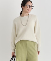 HONEYSUCKLE ROSE(ハニーサックルローズ)【レディース】畦編みクルーネックセーター