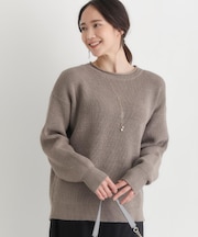 HONEYSUCKLE ROSE(ハニーサックルローズ)【レディース】畦編みクルーネックセーター