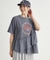 ピグメント加工切替ロゴTシャツ