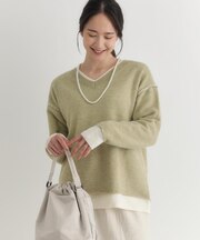 HONEYSUCKLE ROSE(ハニーサックルローズ)【レディース】フェイクレイヤードVネックセーター