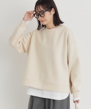 HONEYSUCKLE ROSE(ハニーサックルローズ)【レディース】【コスパ最強】サイドスリットポンチプルオーバー(ゆったりシルエット/ヒップ周りもカバー)