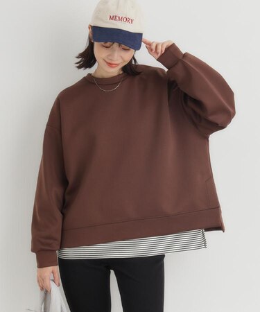 HONEYSUCKLE ROSE(ハニーサックルローズ)【レディース】【コスパ最強】サイドスリットポンチプルオーバー(ゆったりシルエット/ヒップ周りもカバー)