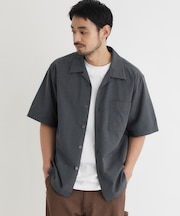 PLUS ONE(プラスワン)メッシュ織り半袖シャツ