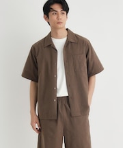 PLUS ONE(プラスワン)メッシュ織り半袖シャツ