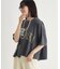 《体型カバー》切替プリントTシャツ