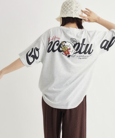 袖刺繍ビッグTシャツ