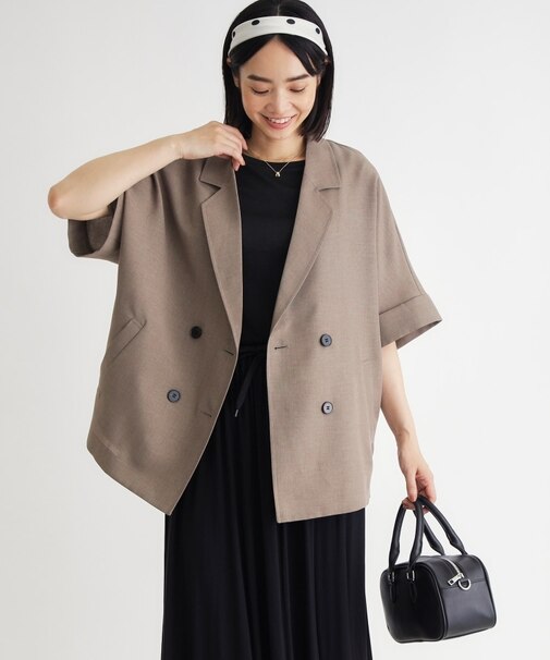 《大人気アイテムがアップデート》【そよラク】半袖ジャケット