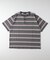 マルチボーダーヘンリーネックTシャツ