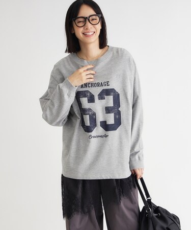 《店舗人気アイテム/体型カバー》ナンバリングTシャツ