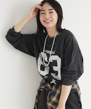 《店舗人気アイテム/体型カバー》ナンバリングTシャツ