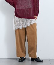 《セットアップ可/ウエストゴム》コーデュロイコクーンパンツ