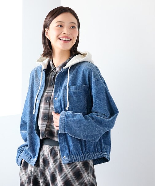 《店舗人気アイテム》2WAYシェニールフードシャツ