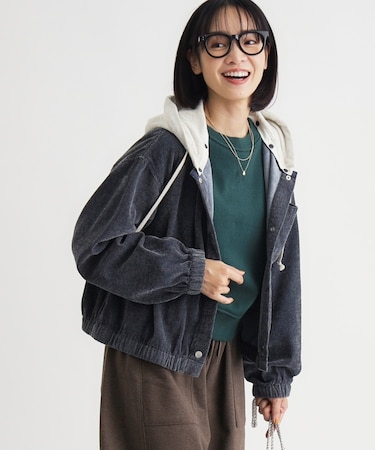 《店舗人気アイテム》2WAYシェニールフードシャツ