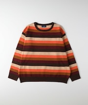マルチボーダークルーニット