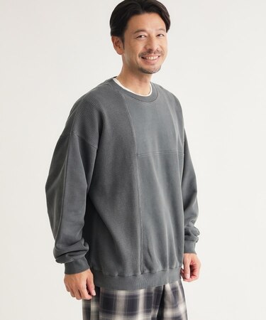 ピグメントワッフルスウェット